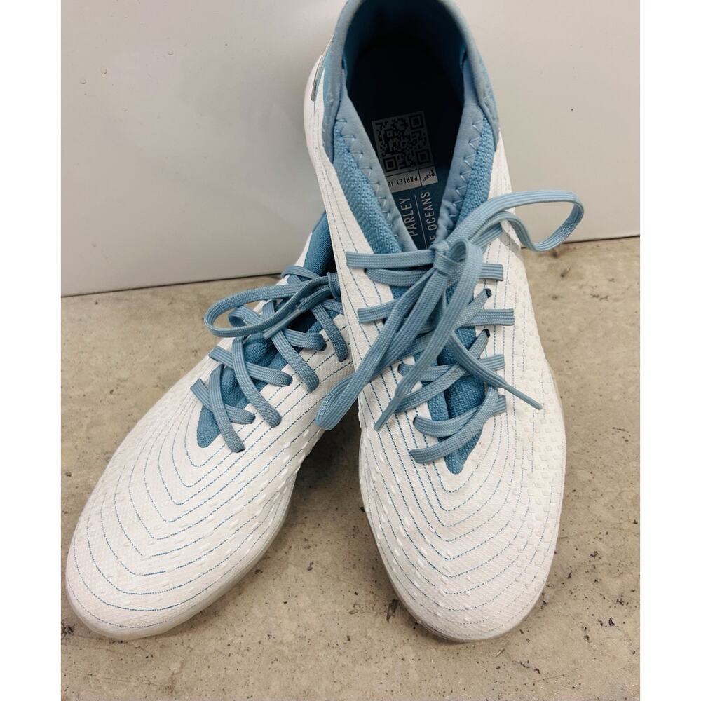 Adidas Mens Rare Predator Accuracy White‎ Blue Soccer Cleats Size  6.5.